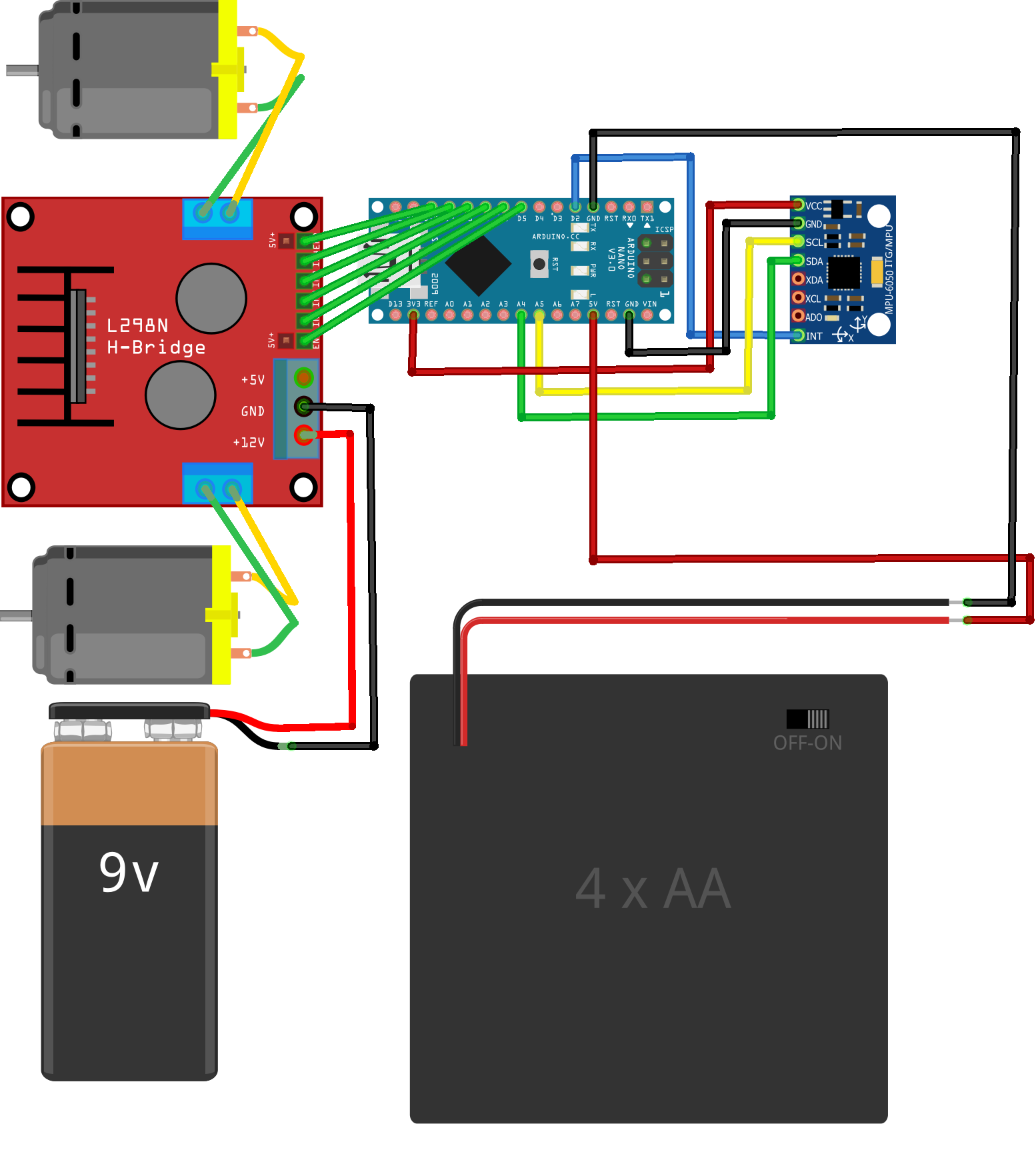 How to Build an Arduino Self-Balancing Robot | DIY Hacking servo wire diagram three 