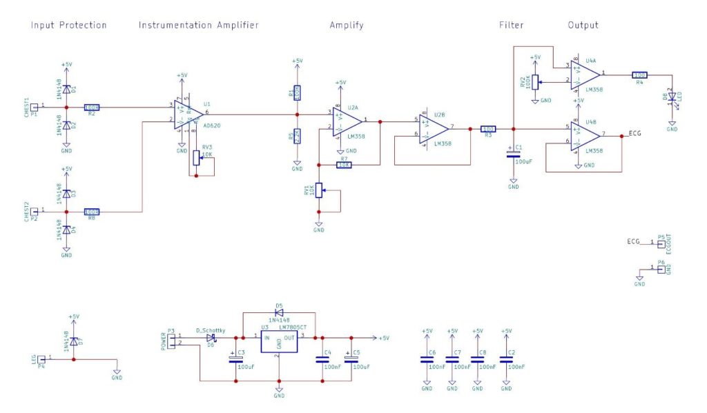Ecg Circuit Schematic Diagram